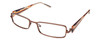 Profile View of Brown Calabria 845 Reading Glasses w/Flexie Temple 44 Color&Power Choose Marble Mosaic
