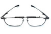 Calabria FAST-FOLD Metal Folding Eyeglasses w/ Case in Pewter :: Rx Bi-Focal