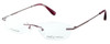 Totally Rimless Designer Eyeglasses TR130-BRY in Berry :: Rx Bi-Focal