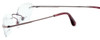 Totally Rimless Designer Eyeglasses TR130-BRY in Berry :: Rx Bi-Focal