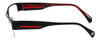 Argyleculture Designer Eyeglasses Rollins in Black-Red :: Rx Bi-Focal