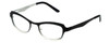 Cinzia Designer Eyeglasses Hey Doll C1 in Black White 46mm :: Rx Bi Focal