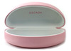 Escada Authentic Clamshell Hard Sunglass Case & Cleaning Cloth Large Size in Pink
