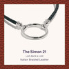 LA LOOP 972LP Designer Eyeglass Necklace Handmade Italian Braided Leather Black