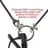 LA LOOP 972LP Designer Eyeglass Necklace Handmade Italian Braided Leather Black