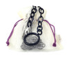 Valrose Acetate Eyeglass Necklace Crafted in France with All Natural Materials ; Black Acetate Chain (Ace907-Link04N)