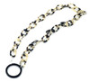 Valrose Acetate Eyeglass Necklace Crafted in France with All Natural Materials ; Beige Acetate Chain (Ace928-Link04N)
