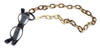 Valrose Acetate Eyeglass Necklace Crafted in France with All Natural Materials ; Ivory Acetate Chain (Ace948-Link05N)