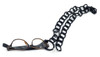 Valrose Acetate Eyeglass Necklace Crafted in France with All Natural Materials ; Black Acetate Chain (Ace953-Link04N)