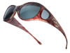Jonathan Paul® Fitovers Eyewear Medium Lotus in Claret-Stripe & Gray LS004S
