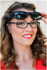 Jonathan Paul Polarized Fitovers Eyewear Large Mooya in Brown-Marble&Gold Mirror