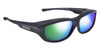 Jonathan Paul Polarized Fitovers Eyewear Large Torana Dark-Charcoal&Green Mirror