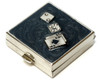 Speert Durable Travel Metal Pill Box Model 9339 GREEN OR BLACK Casino Cards Dice
