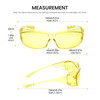 CALABRIA 6000Y Economy Fitover Safety Glasses with 100% UV PROTECTION IN YELLOW
