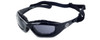 Harley-Davidson HDS6001 Safety Glasses Sport Wrap-Around Design with Strap & Foam Inserts (Black Frame & Grey Lens)