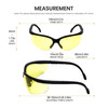 LEDwholesalers UV Protection Adjustable Safety Glasses with Yellow Tint, 7821