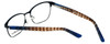 Eddie-Bauer Designer Reading Glasses EB8323 Black Blue Marble Stripe 53mm PICK +