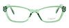 Enhance Optical Designer Reading Glasses 3903 in Jade Green Crystal Cateye 49 mm