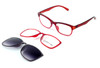 Switch and Go Switchable Eyewear 017-C1 in Crystal Red