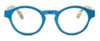 Specs of Wood Designer Wooden Eyewear Made USA "Wood Levis" in Zebra Blue 45 mm