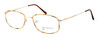 Calabria Metal Flex by Vivid Designer Reading Glasses II in Gold & Amber