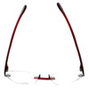 I Wear America Designer Rimless Eyewear Made in the USA "Freedom 1" in Smoked Wine :: Rx Bi-Focal