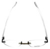 I Wear America Designer Rimless Eyewear Made in the USA "Freedom 1" in Black Crystal :: Rx Single Vision