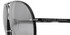 J-Black Silver w/Polarized Grey & Silver Mirror Lens Close Up 1