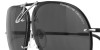J-Black Silver w/Polarized Grey & Silver Mirror Lens Close Up 2