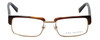 John Varvatos Designer Eyeglasses V137 in Brown-Horn 52mm :: Rx Single Vision