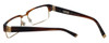 John Varvatos Designer Reading Glasses V137 in Brown-Horn 52mm