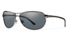 Smith Optic Gray Man Elite Unisex Oval Sunglasses in Matte Gun Metal Silver/Gray