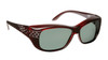Haven Designer Fitover Sunglasses Morgan in Wine Crystal Comet & Polarized Grey Lens (MEDIUM/LARGE)