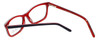 Calabria Viv Designer Eyeglasses 869 in Black-Red 51mm :: Custom Left & Right Lens