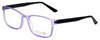 Calabria Viv Designer Eyeglasses 241 in Purple-Black 53mm :: Rx Bi-Focal