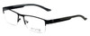 Calabria Vivid Designer Metal Reading Glasses 390 Black 54mm Semi Rimless