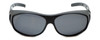 Montana Designer Fitover Sunglasses F01E in Gloss Black & Polarized Grey Lens