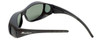 Montana Designer Fitover Sunglasses F01F in Matte Black & Polarized G15 Green Le