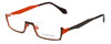 Eyefunc Designer Eyeglasses 530-18 in Brown & Orange 50mm :: Rx Single Vision