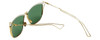 Christian Dior Designer Sunglasses So Electric 266 in White Gold with Green Lens