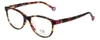 Carolina Herrera Designer Eyeglasses VHE678K-01GQ in Havana-Lilac 52mm :: Progressive