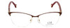 Carolina Herrera Designer Reading Glasses VHE079K-0SB1 in Brown 53mm