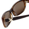 Corinne McCormack Designer Sunglasses Rockaway Tortoise Havana Brown Gold 55 mm