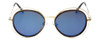 Gold/Black Frame with Amber Tint/Blue Mirror Lens