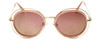 Gold/Pink Frame with Pink Tint/Pink Mirror Lens