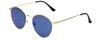Gold Frame with Grey Tint/Blue Mirror Lens