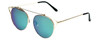 Trendies By Calabria The Kourtney, Flat Fashion Sunglasses with Mirrored Lens