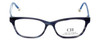 Carolina Herrera Designer Eyeglasses VHE725K-OWTC in Blue-Horn 50mm :: Custom Left & Right Lens