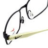 Nike Flexon Designer Eyeglasses NK4255-011 in Satin Black Turbo Green 52mm :: Custom Left & Right Lens