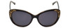Judith Leiber Designer Sunglasses JL5004-01 in Onyx in Grey Lens
